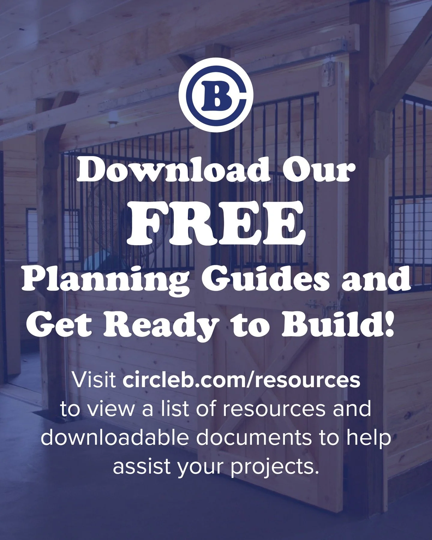 Want to build your dream barn but don&rsquo;t know where to start? Circle B Barn does! Download our FREE planning resources to get the ball rolling. 📝 🛠️ 

Find them in the Resources section of our website &mdash; link in bio!