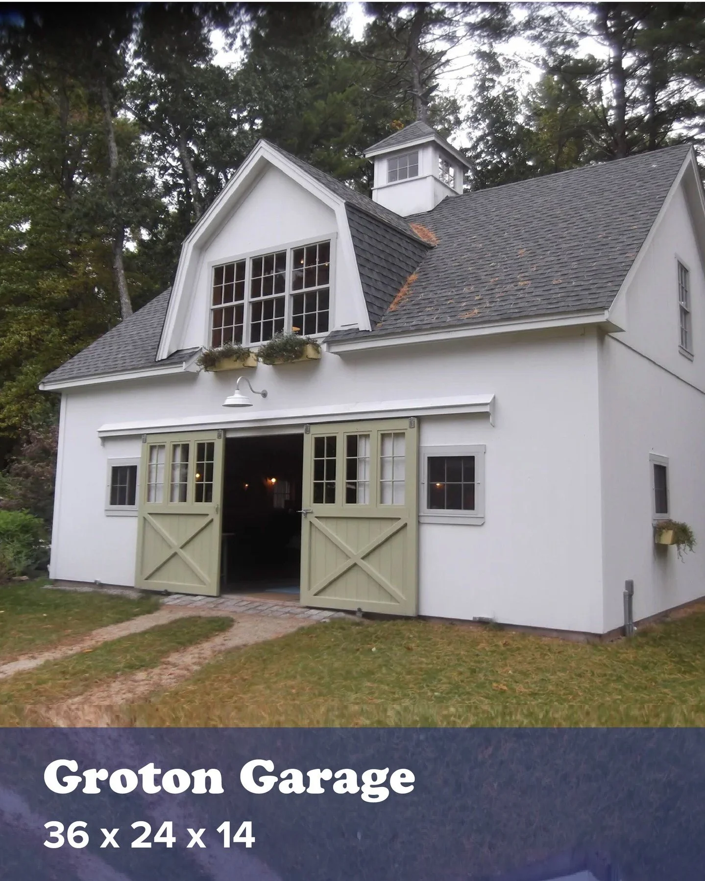 Our Groton Garage is the ideal space for your workshop, with an open bay &amp; a finished cathedral ceiling &mdash; it also has space for a second-floor rec room!