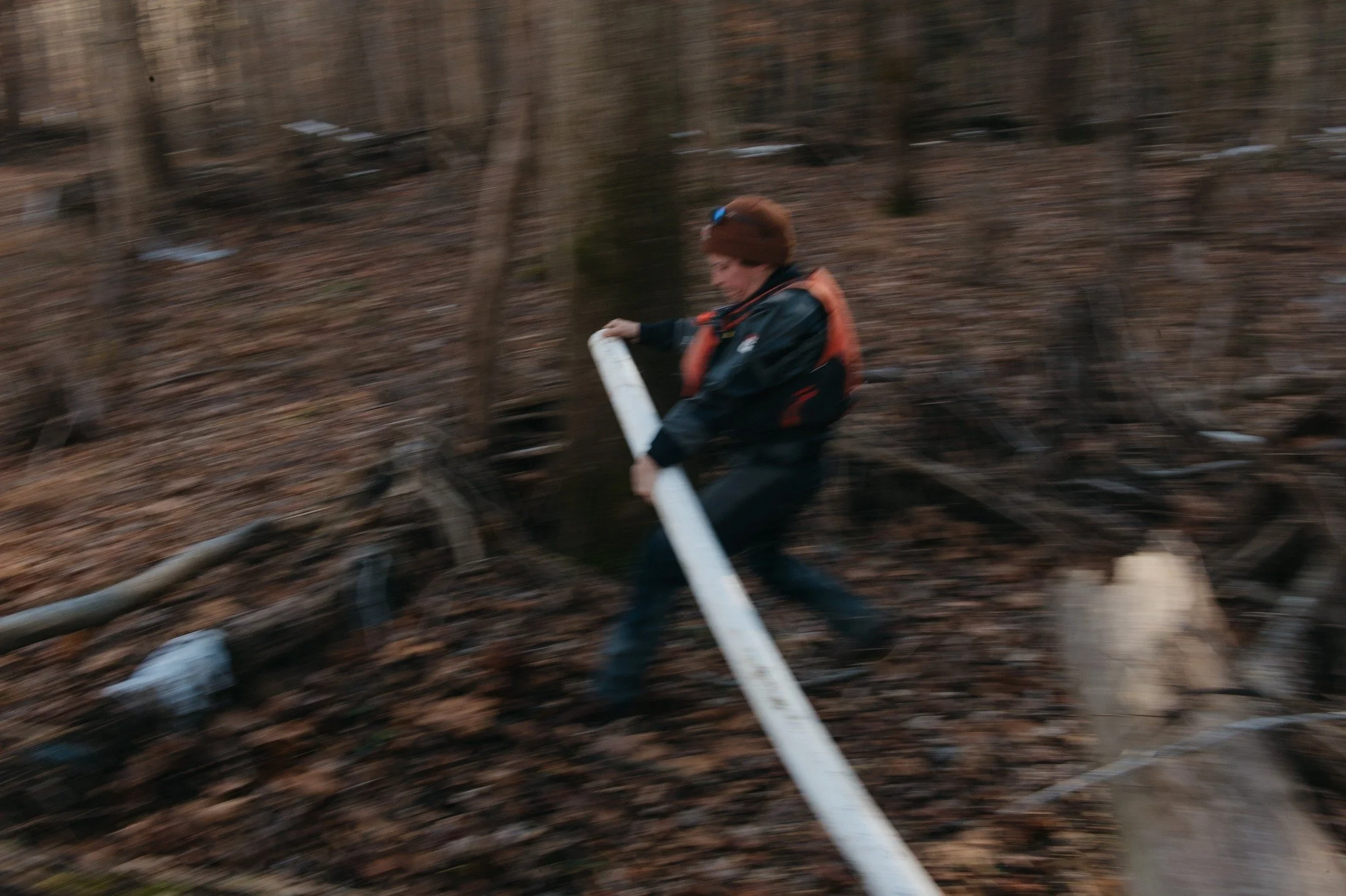 Took a trip with @mtntrue up to PVC island north of Marshall to see the massive pile-up of debris and PVC pipe left from Helene. The area is hard to access having the team resort to using a jet boat, which is unusual for rivers in WNC given their tig