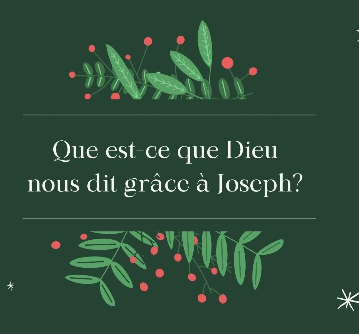 Que est-ce que Dieu nous dit grâce à Joseph? Matt Rasch