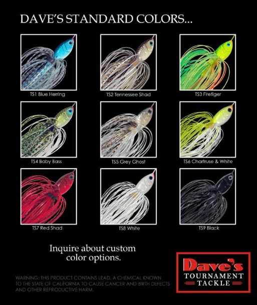 Baits Rivers Tackle River Special Series Spinner Bait — Dave's