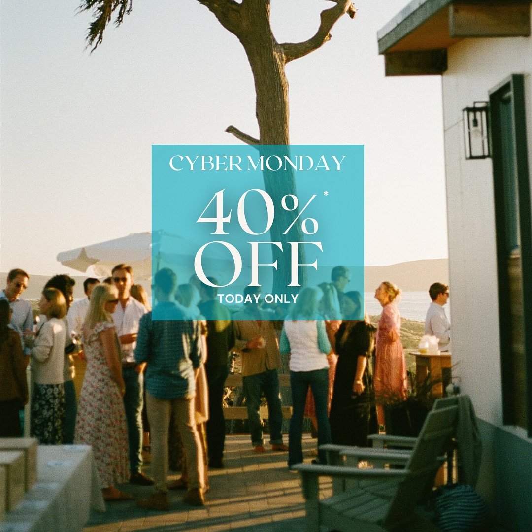 🎉🌊 Cyber Monday Madness is HERE! 🌊🎉

Get 40% OFF your dreamy coastal escape at Dillon Beach Resort! 🏖️✨ Book a new, two-night minimum stay between Dec 2&ndash;20 (excluding the Cypress Cottage) and make your getaway a reality.

🕛 Today only&mda