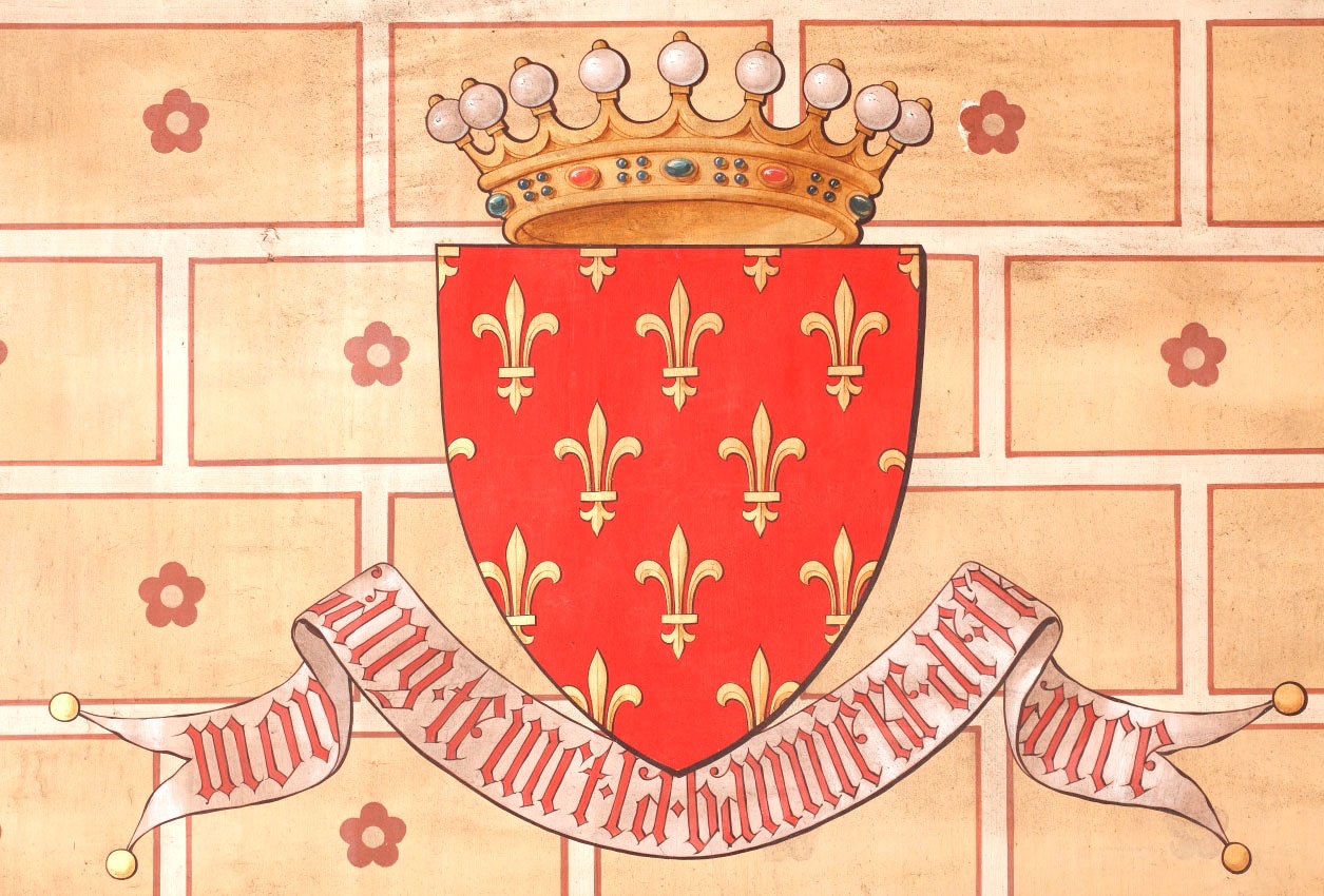 Blason des Chateaubriand avec la devise « Mon sang teint la bannière de France »