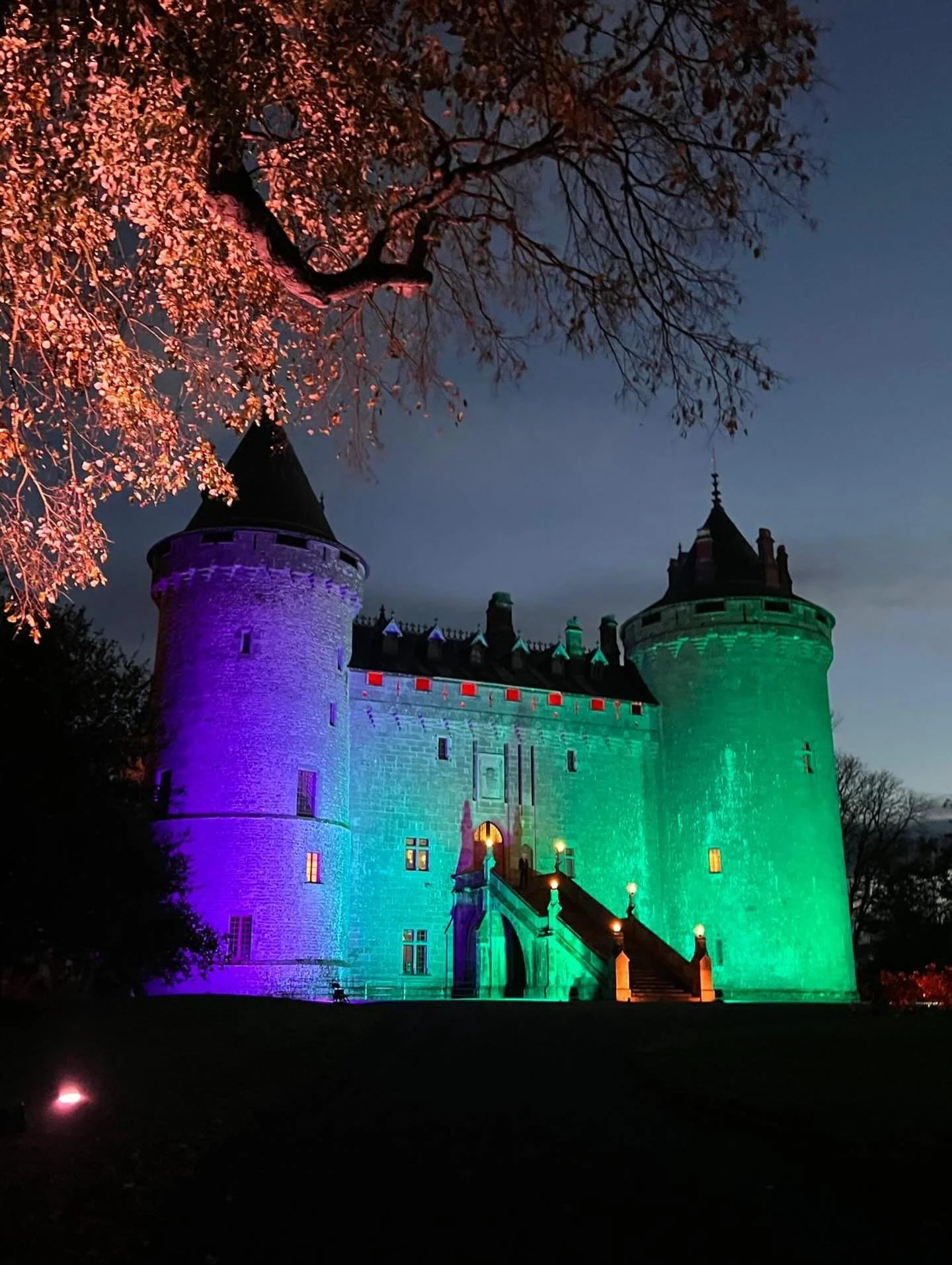 Bravo &agrave; Angau et Co. Traiteur &Eacute;v&eacute;nementiel pour la mise en lumi&egrave;re absolument magique du ch&acirc;teau et du parc. Gr&acirc;ce &agrave; vous, le lieu s&rsquo;est transform&eacute; en un d&eacute;cor f&eacute;erique pour no