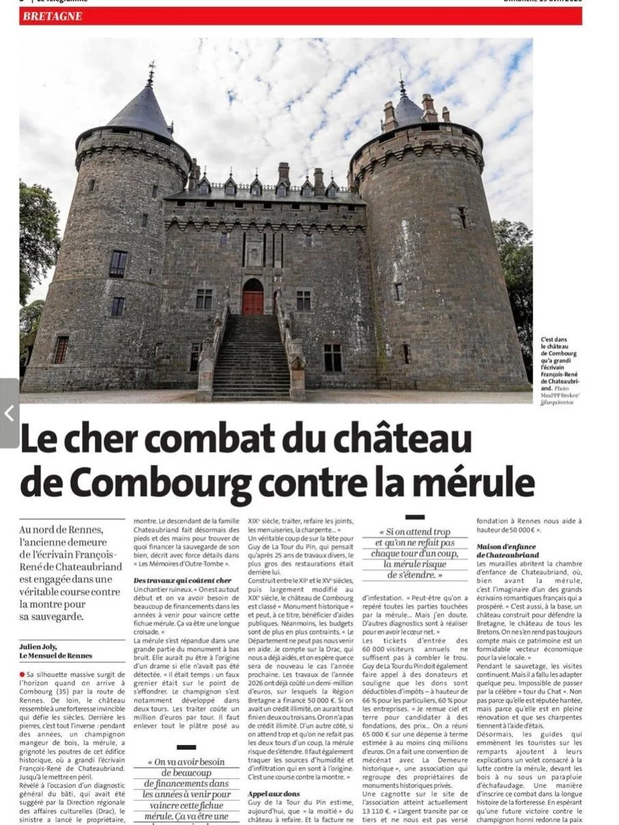 &Agrave; la une de Le T&eacute;l&eacute;gramme 📰 Le Ch&acirc;teau de Combourg est engag&eacute; dans une v&eacute;ritable course contre la montre.

Depuis pr&egrave;s de 1 000 ans, il traverse les si&egrave;cles.
Lieu embl&eacute;matique du romantis