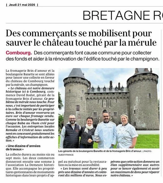 Depuis pr&egrave;s de 1 000 ans, le ch&acirc;teau de Combourg traverse l&rsquo;Histoire. Aujourd&rsquo;hui, il doit &ecirc;tre sauv&eacute; ❤️🏰

Cette semaine, Ouest-France a mis en lumi&egrave;re le formidable &eacute;lan de solidarit&eacute; qui s
