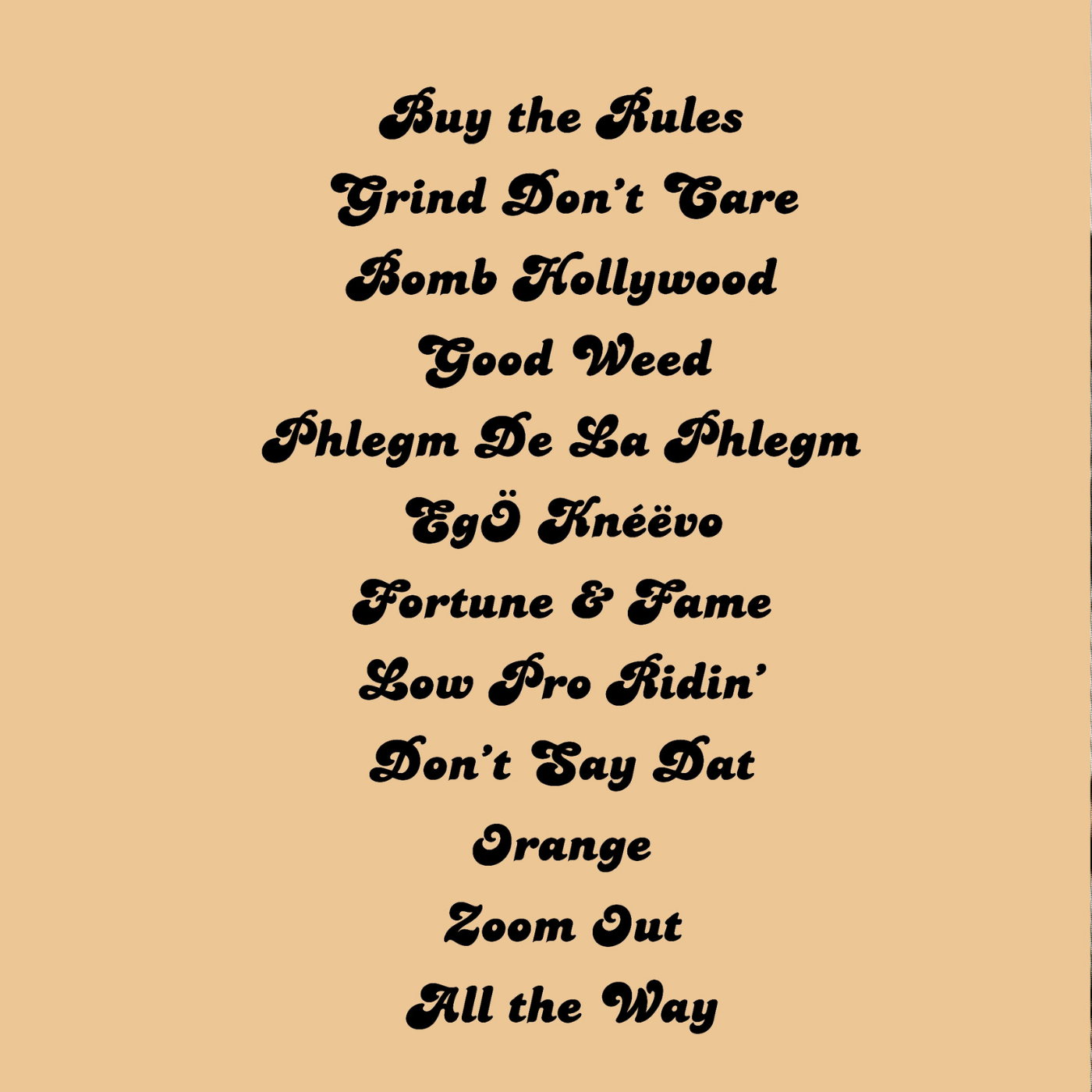 Ego Kneevo Song List.png