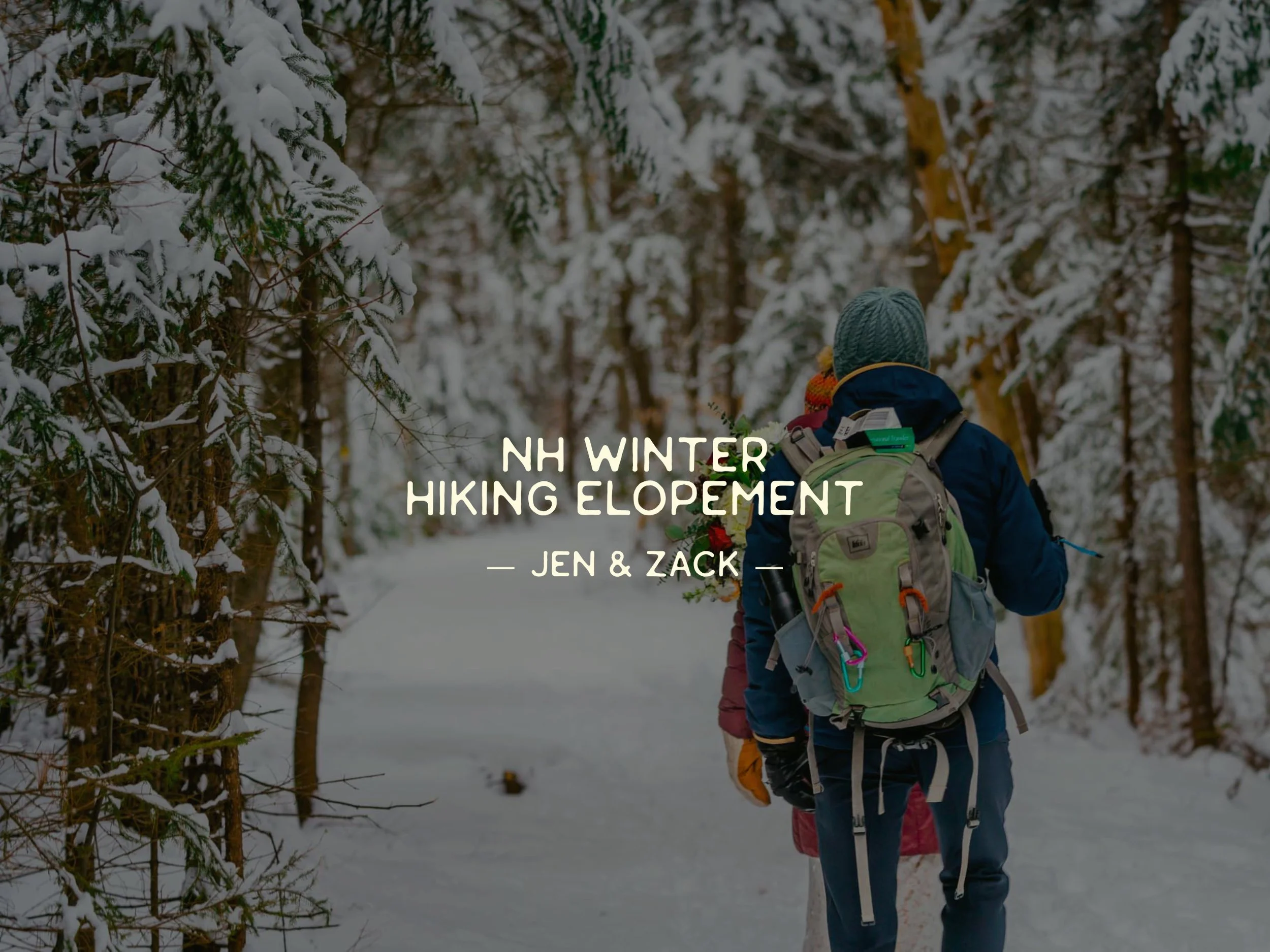 White Mountain Winter Hiking Elopement: Jennifer &amp; Zachary