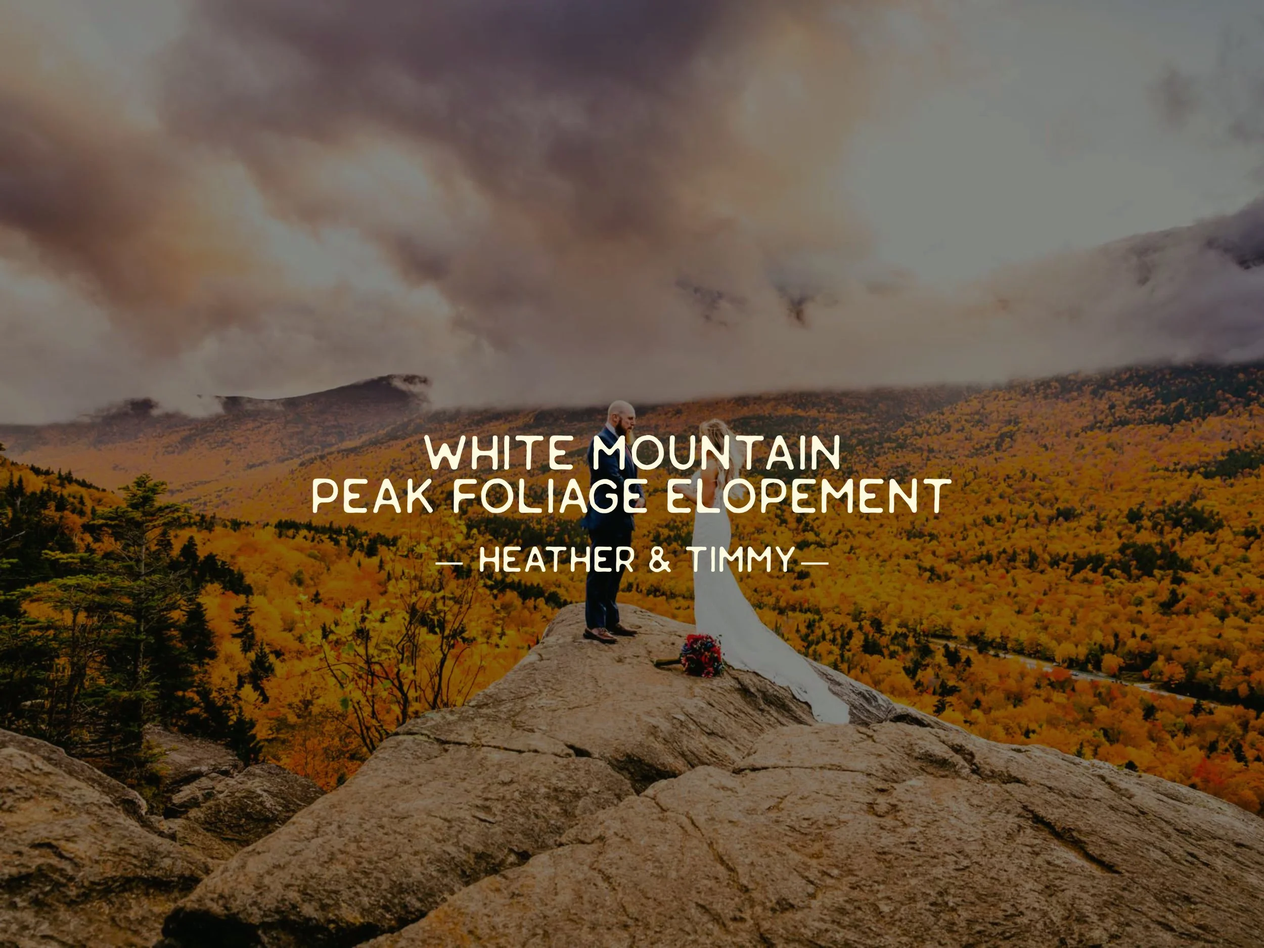White Mountain Elopement in Peak Fall Foliage: Heather &amp; Tim