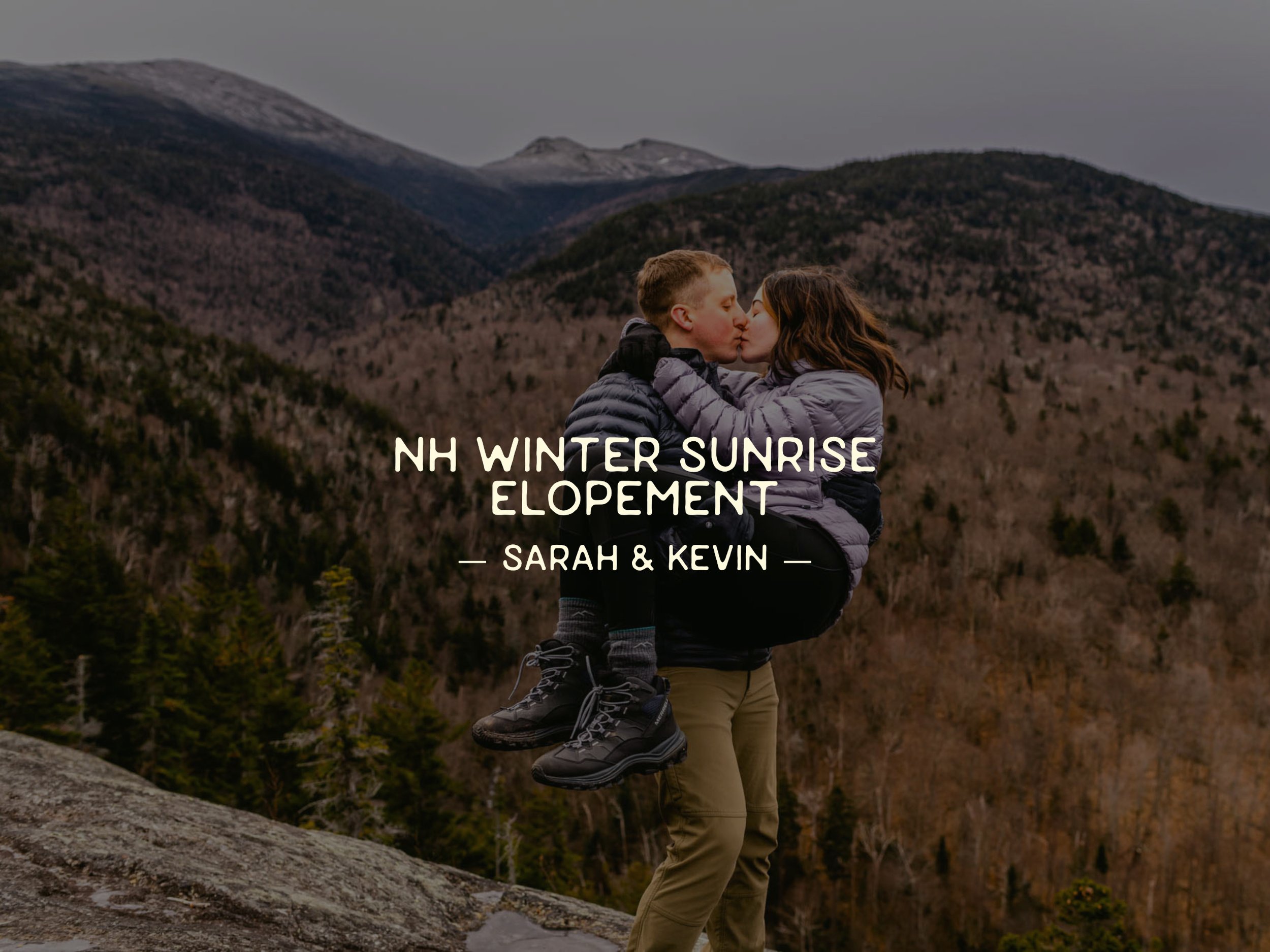 New Hampshire Winter Sunrise Elopement: Sarah &amp; Kevin