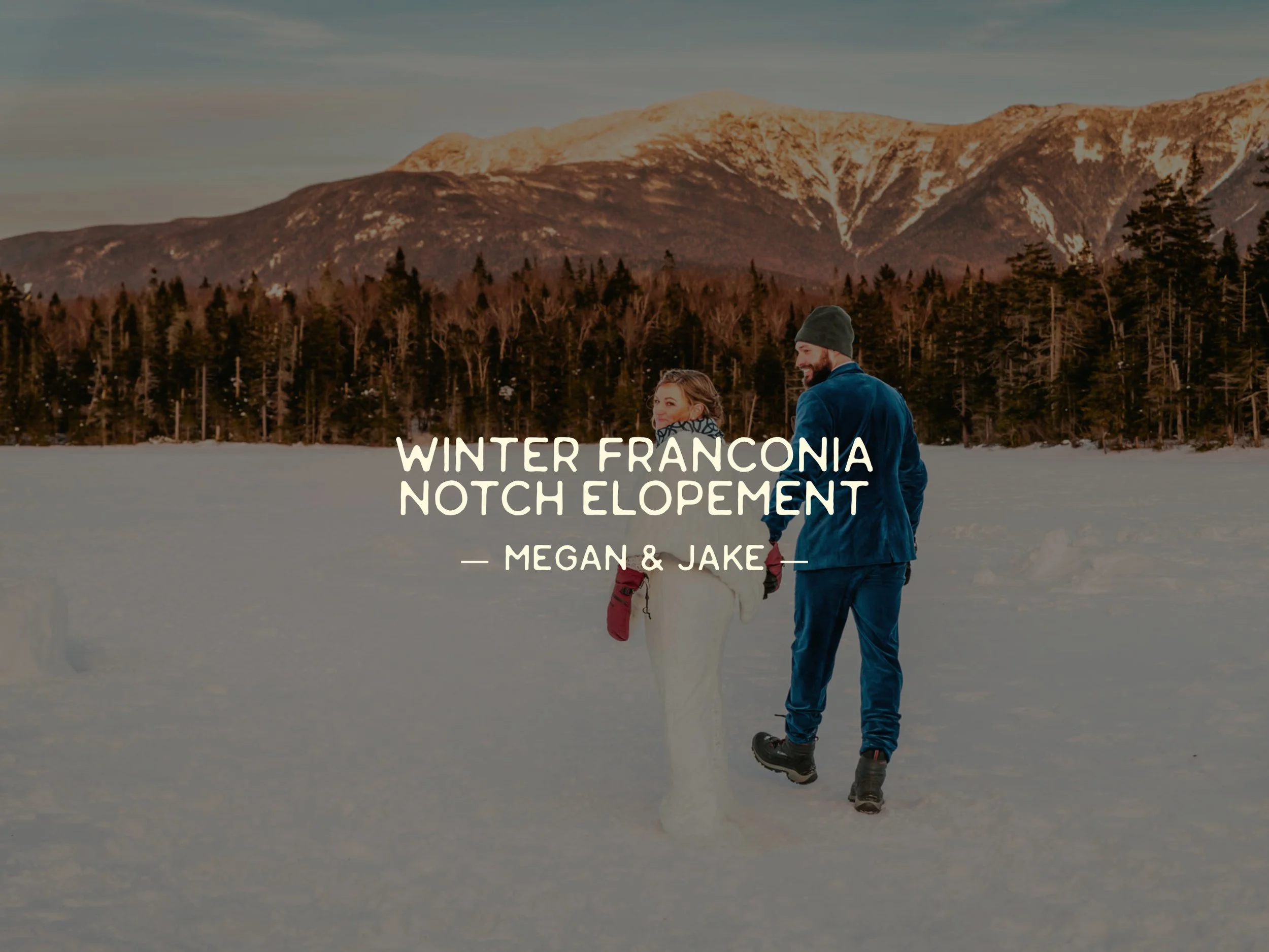Winter Franconia Notch Elopement: Megan &amp; Jake