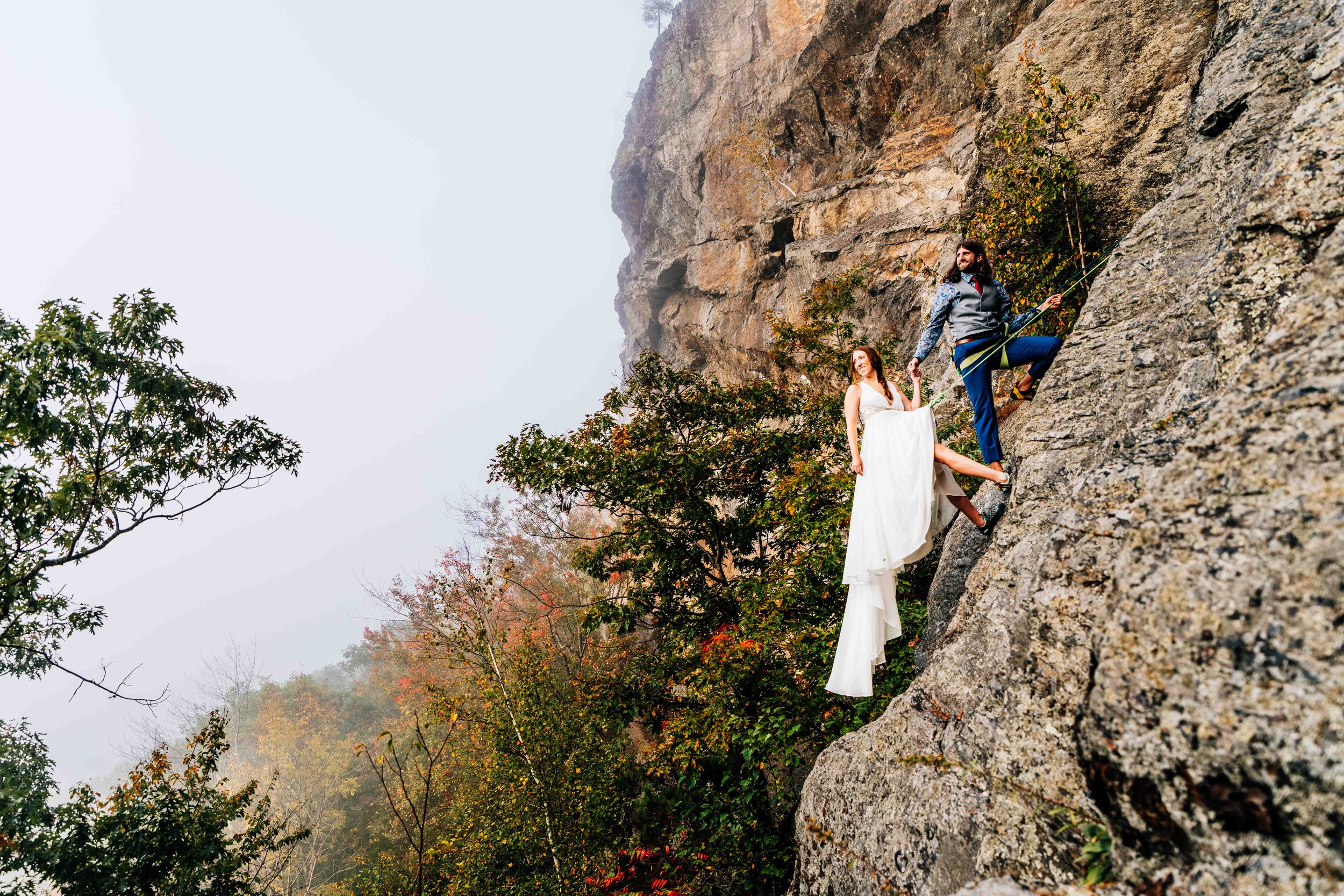 New Hampshire rumney rock climbing elopement