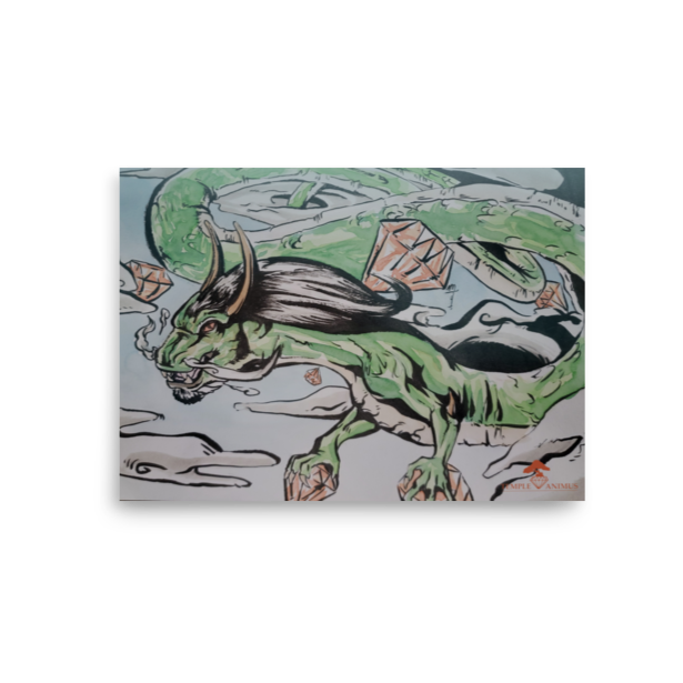Mini Prints : Green Sky Dragon