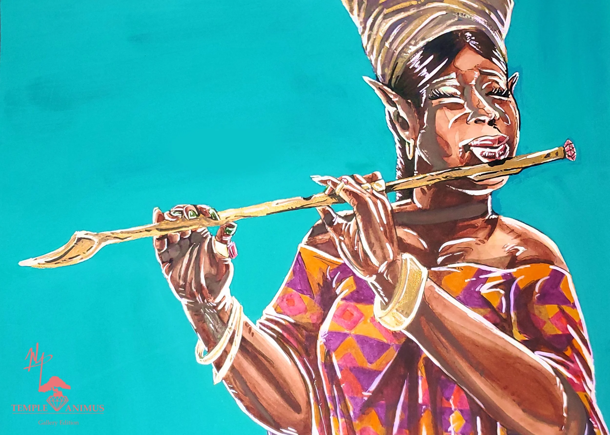 Mini Print of 'Queen Marimba's Flute'