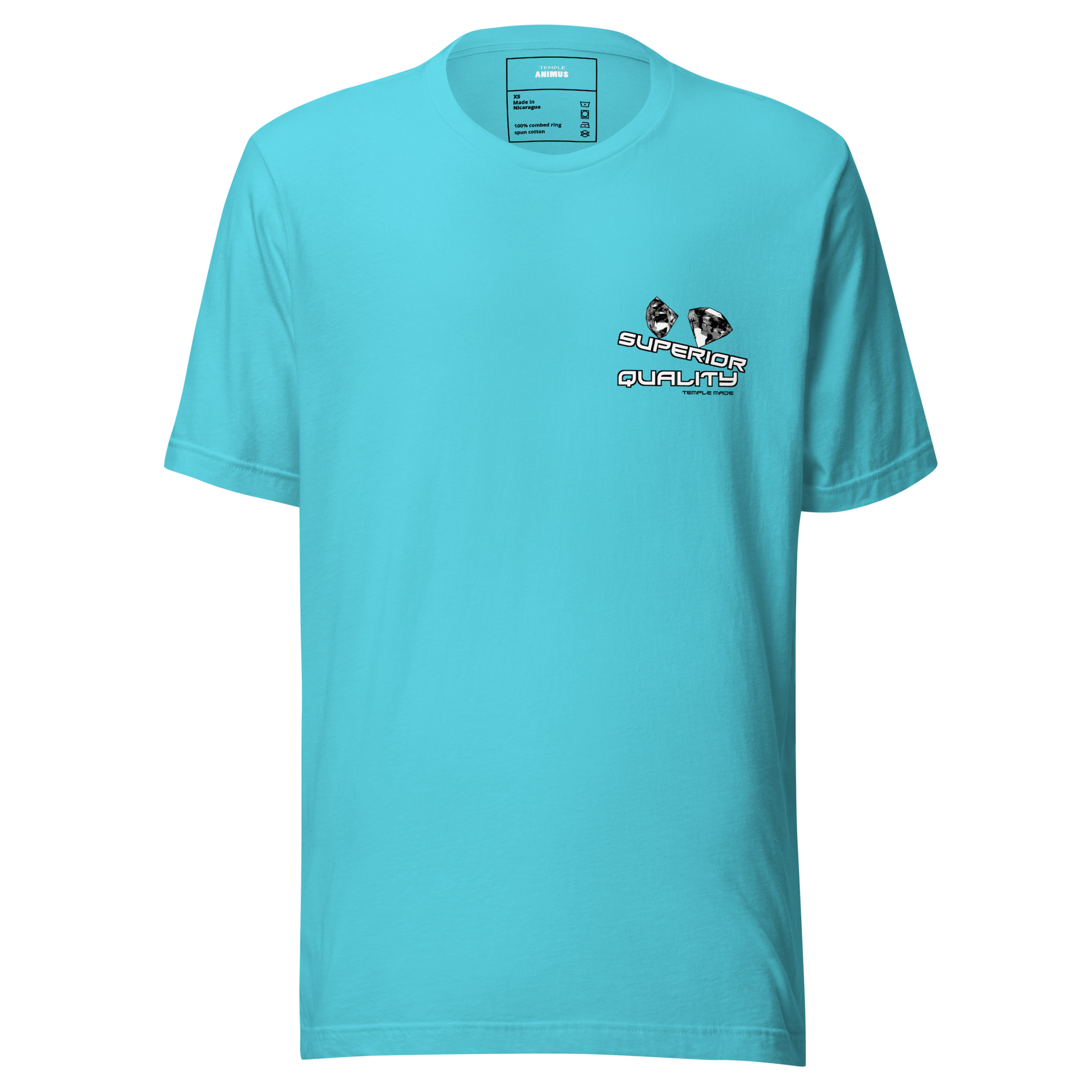 unisex-staple-t-shirt-turquoise-front-69e657fd9ee7a.png
