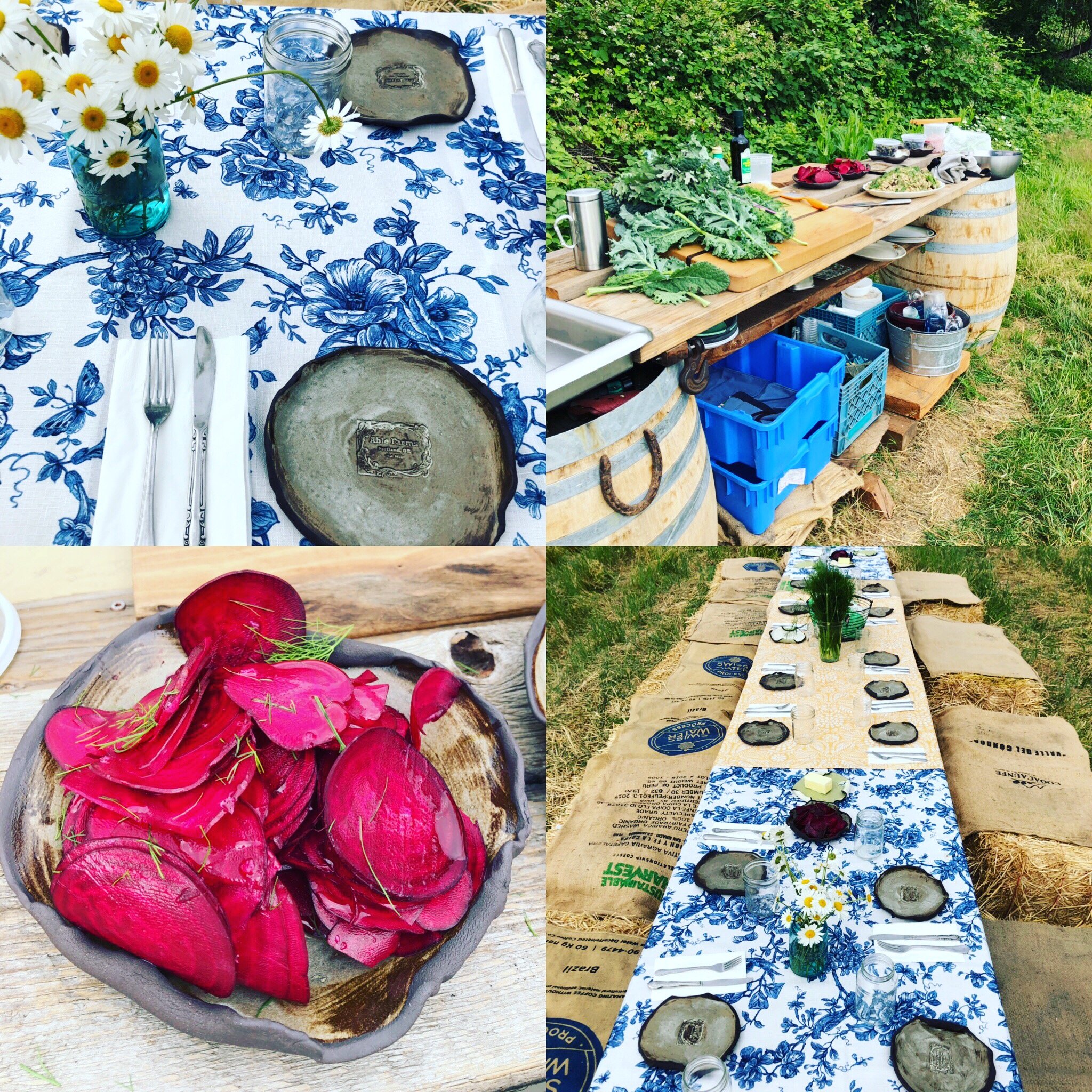  I made the dishes for this farm to table dinner with   AbleFarmsPDX  