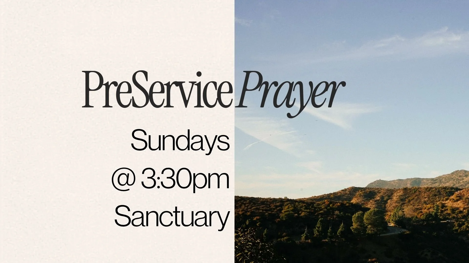 PreService Prayer