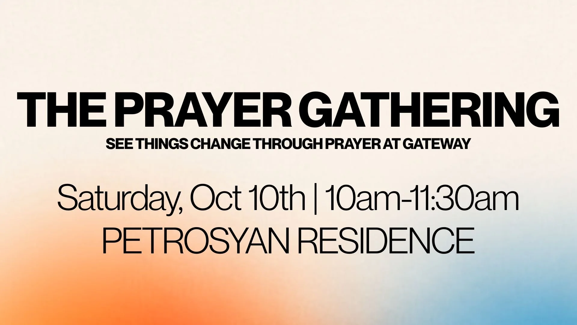 Prayer Gathering