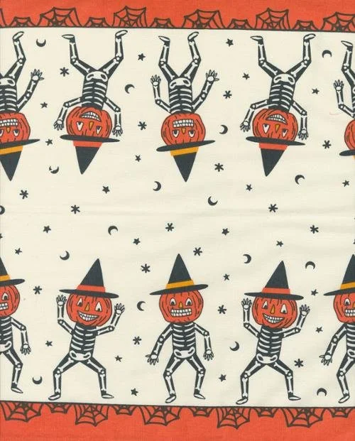 16" Classic Retro Toweling - Pumpkin Dance