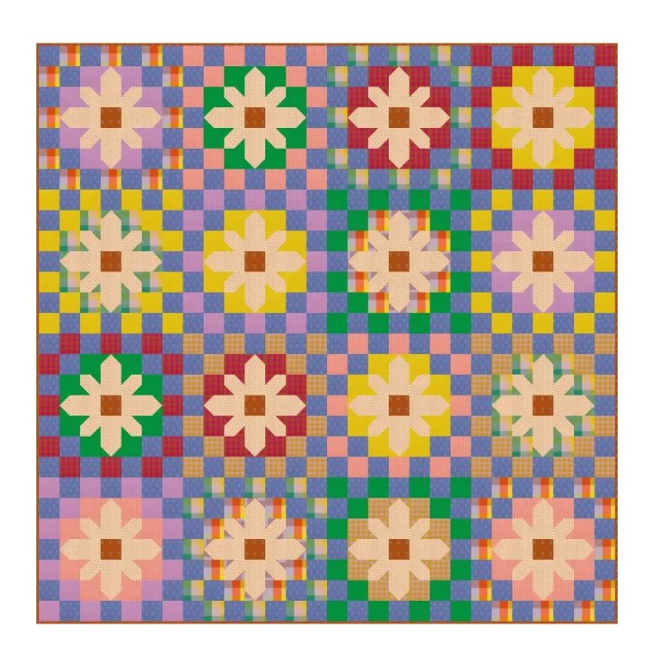 Retro Crochet Quilt Pattern - Fat Quarter Friendly!