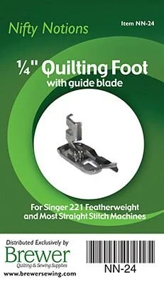 1/4" Quilting Foot with Guide Blade for Singer Featherweights