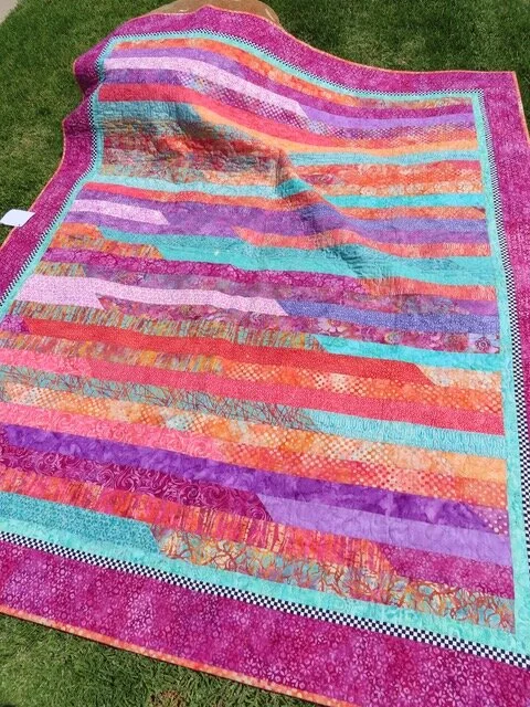 Bali Batik Strip Quilt