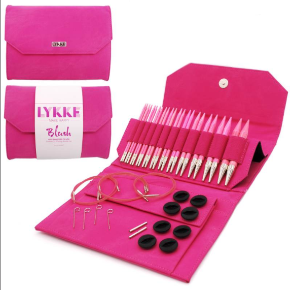 Lykke Blush 5" Interchangeable Circular Knitting Needle Set