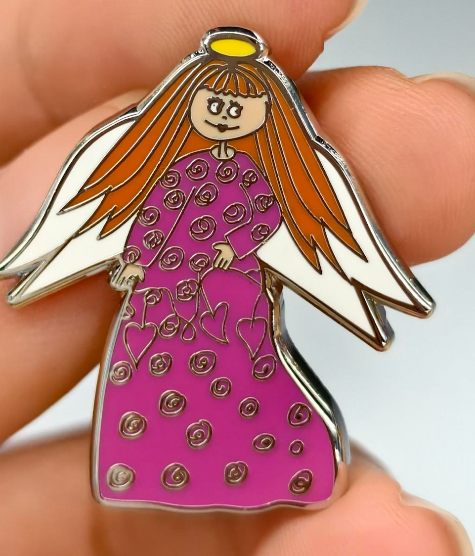 String of Hearts Angel Pin