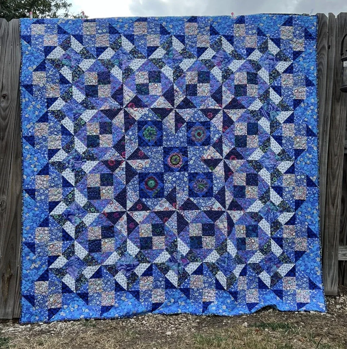 25% Off! Kaffe Fassett Collective ﻿Mystery Quilt 2024 Program - Cathedral Tiles - Delft