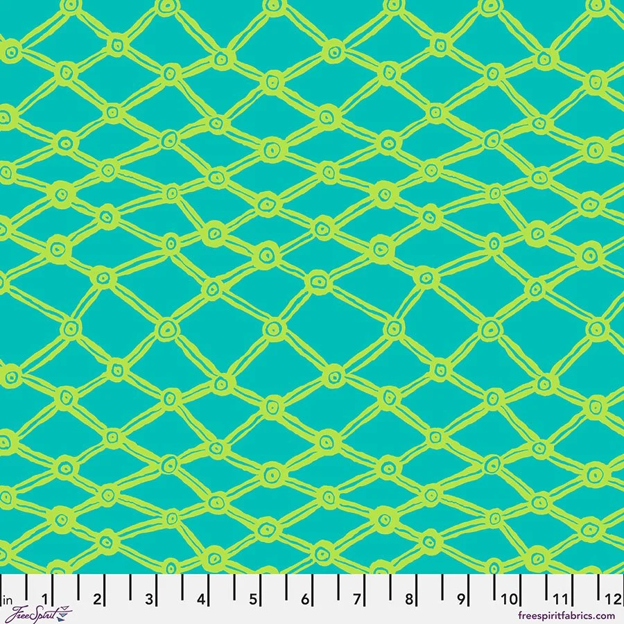 Preorder! Kaffe Fassett Collective February 2026 Collection - Nets - Aqua