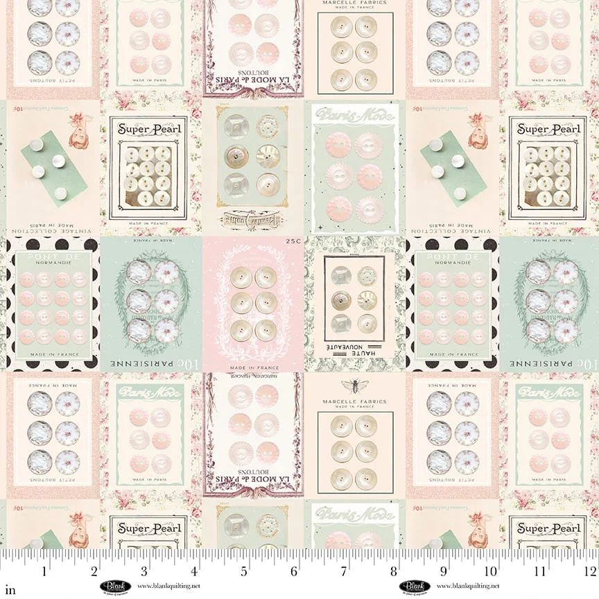 Parisian Snippets - Buttons - Ecru