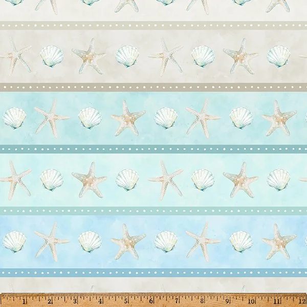Seas & Greetings - Seashell Border Stripe