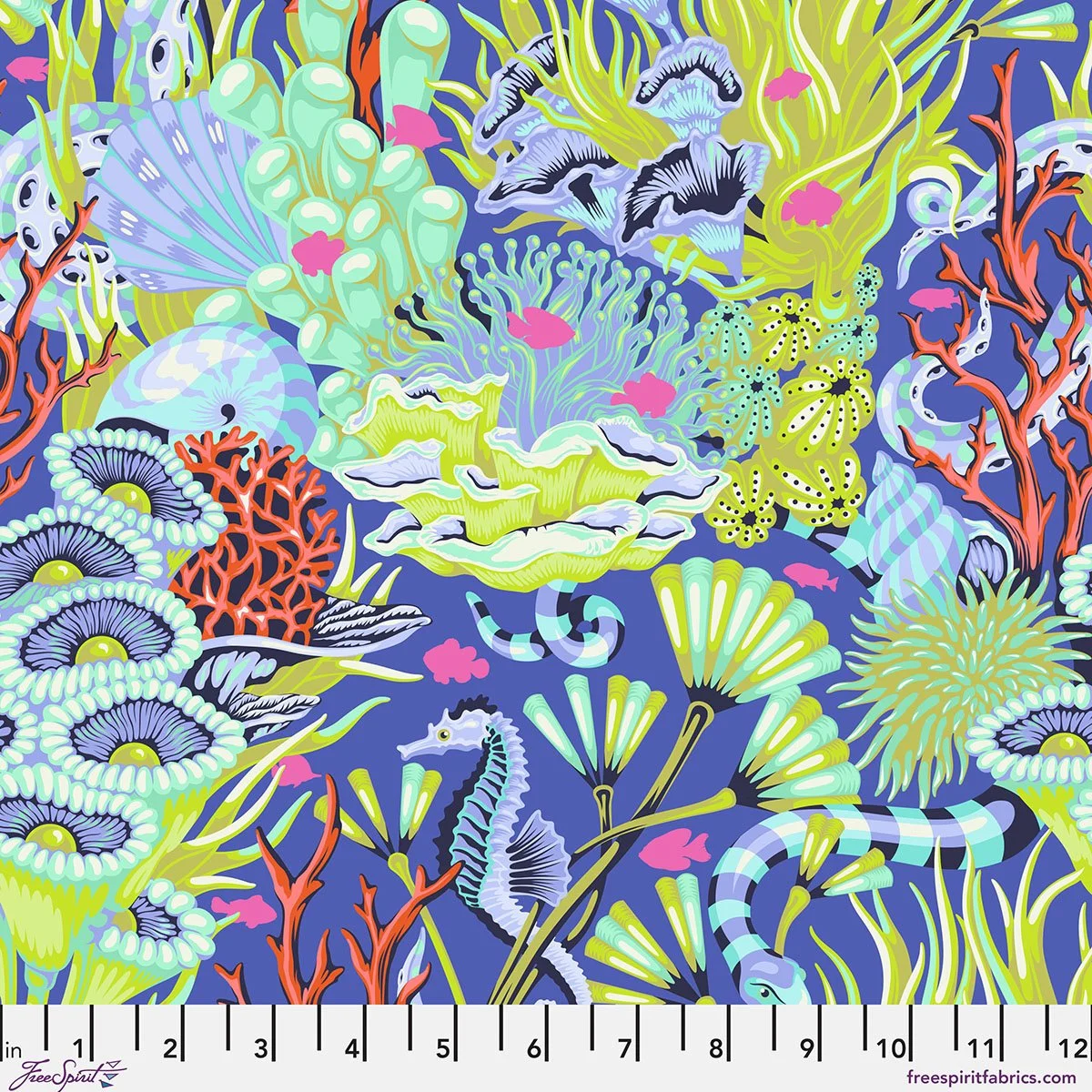 Floral Reef - What You Sew - Marine