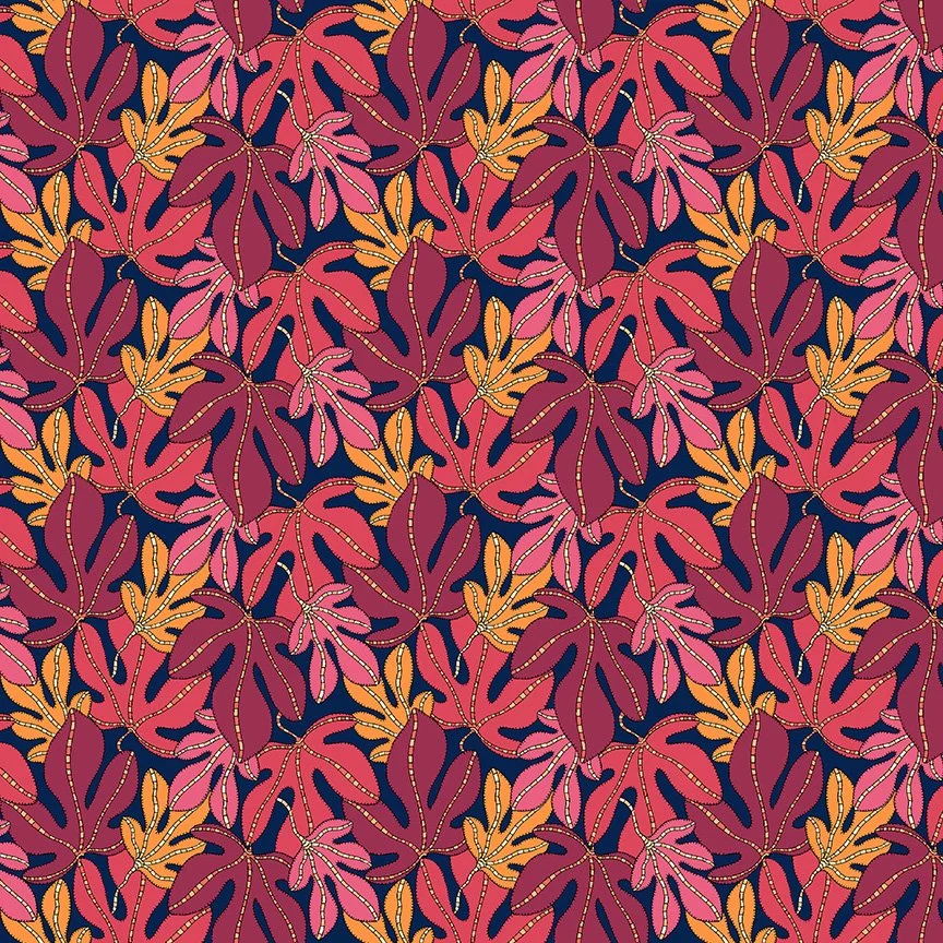 Sunshine - Monstera - Indigo