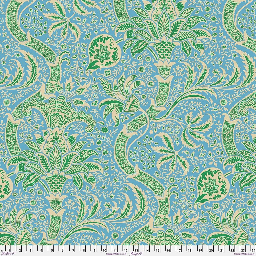 Kaffe X Morris & Co. - Indian - Aqua
