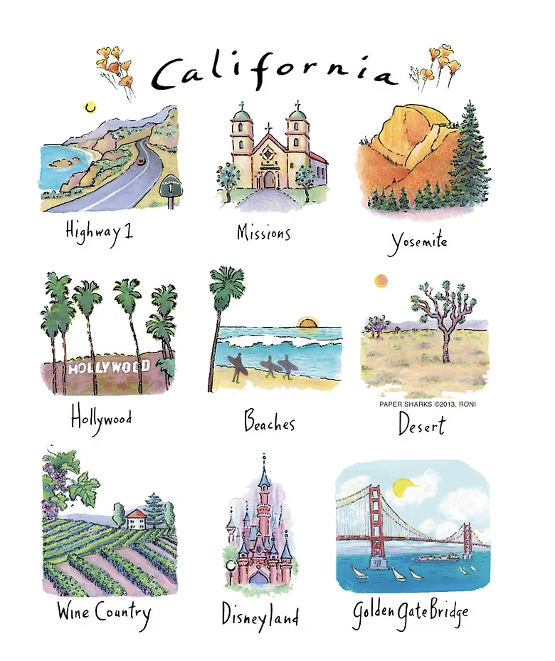 Flour Sack Towel - California