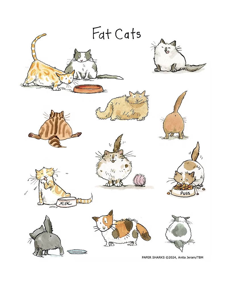 Flour Sack Towel - Fat Cats