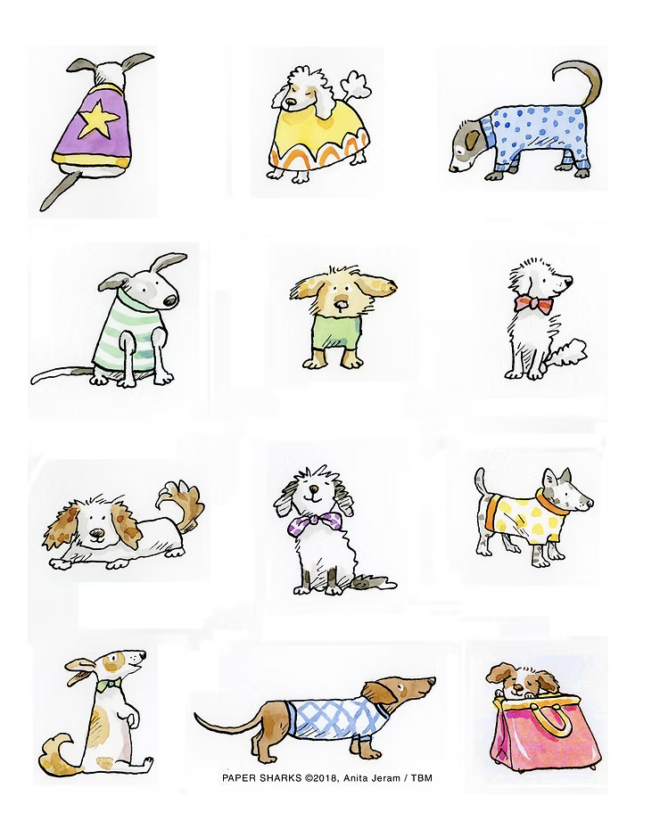 Flour Sack Towel - Dress Up Dogs