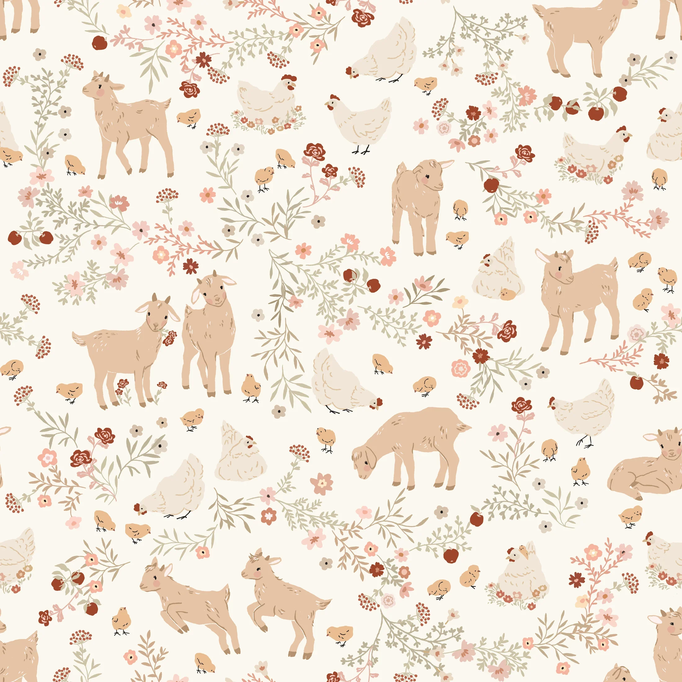 Primrose & Parsley - Barnyard Babies - White