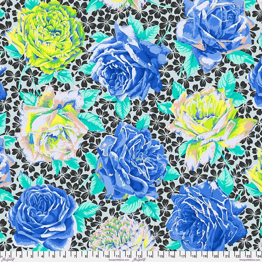 Preorder! Kaffe Fassett Collective February 2026 Collection - Rose Bloom - Blue