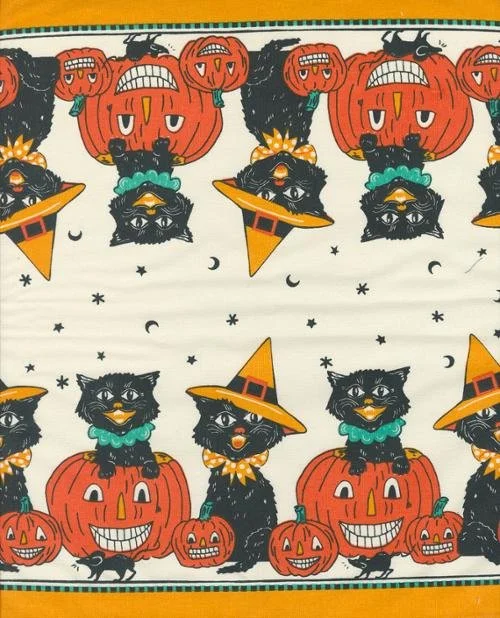 16" Classic Retro Toweling - Meow