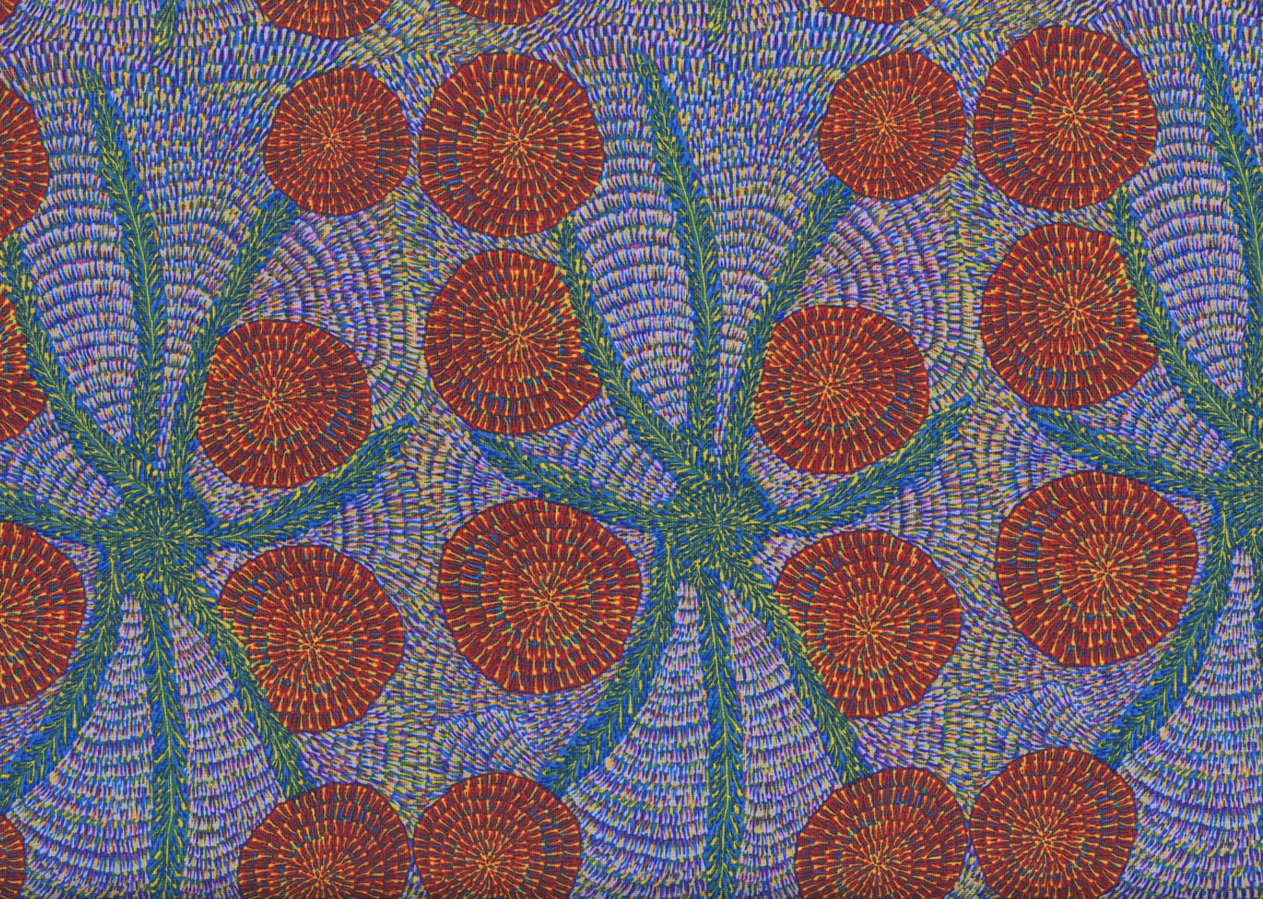 Bush Medicine with Long Stripes - Blue