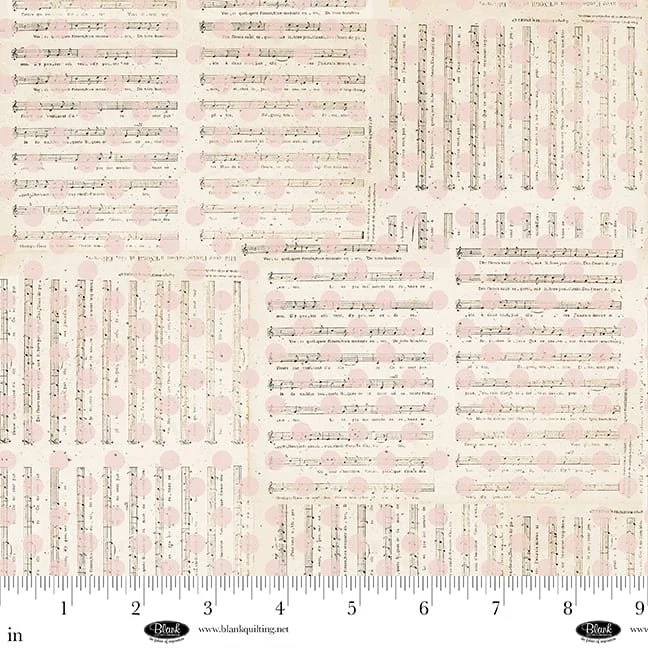 Parisian Snippets - Music & Dots - Ecru