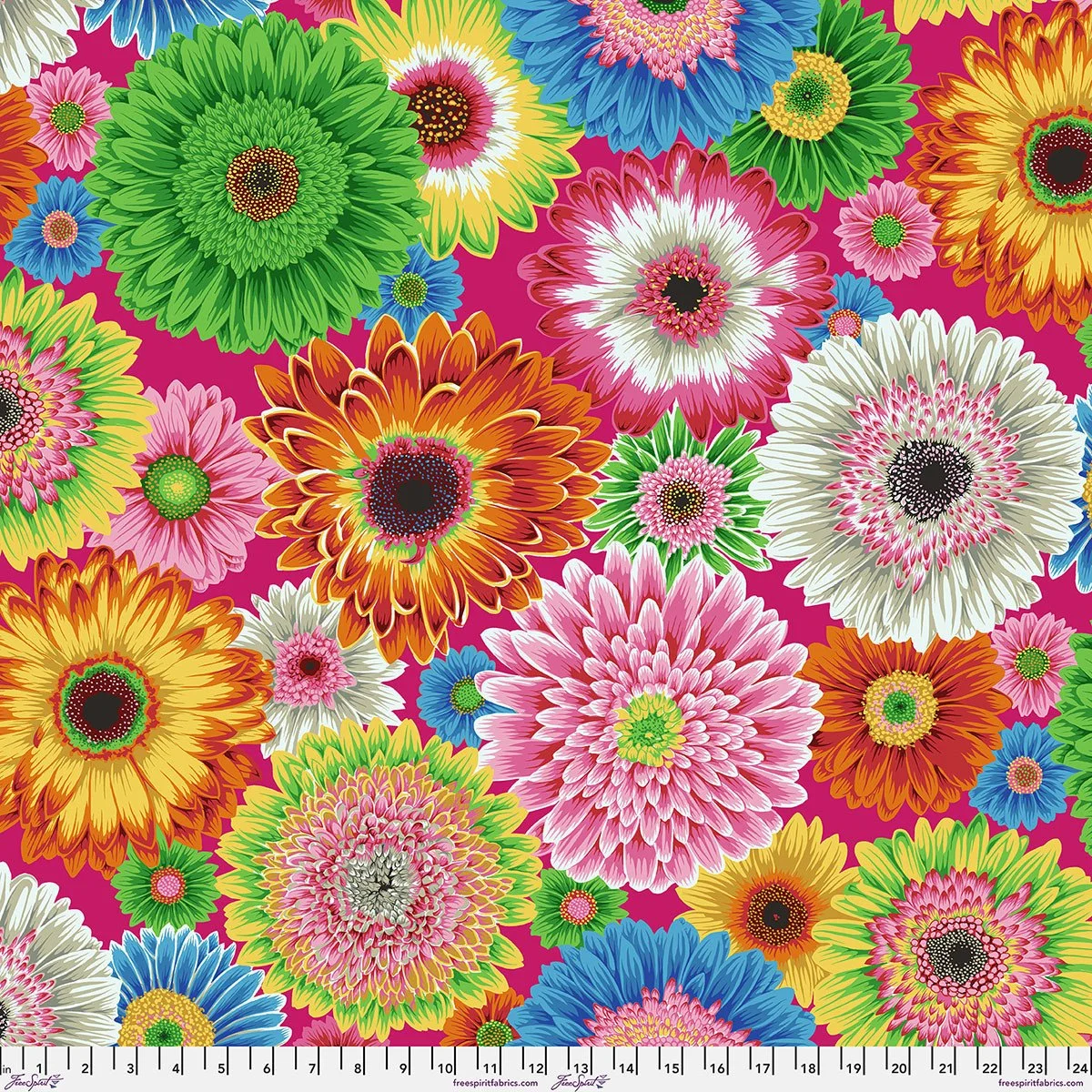 Preorder! Kaffe Fassett Collective August 2026 Collection - Gerbera Daisies - Bright