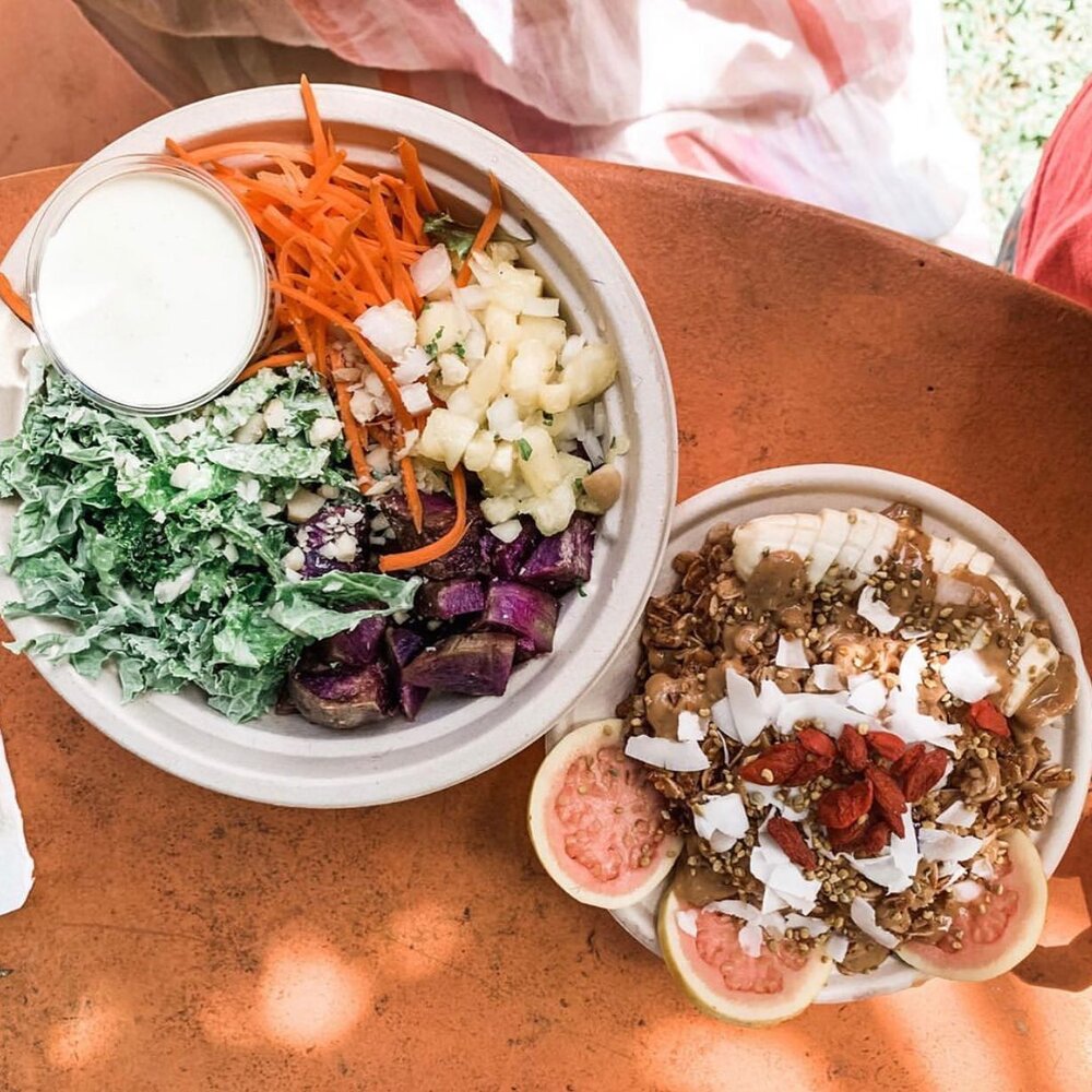 🌈food is medicine 🌈mahalo for the shot of our hanalei bowl + nourish acai @beginwithinnutrition ✌🏽we are OPEN today 11-3pm