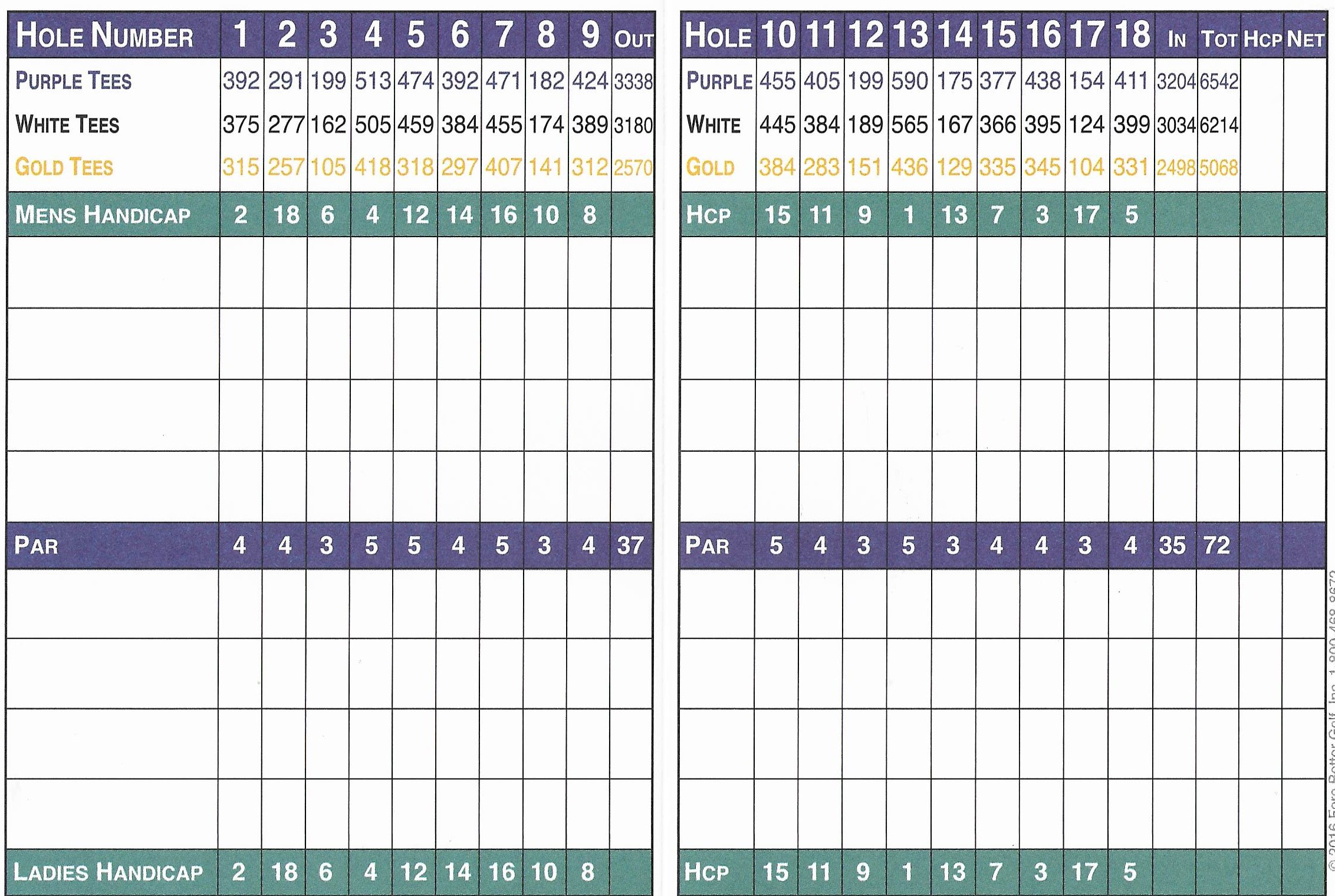 meridian golf club scorecard