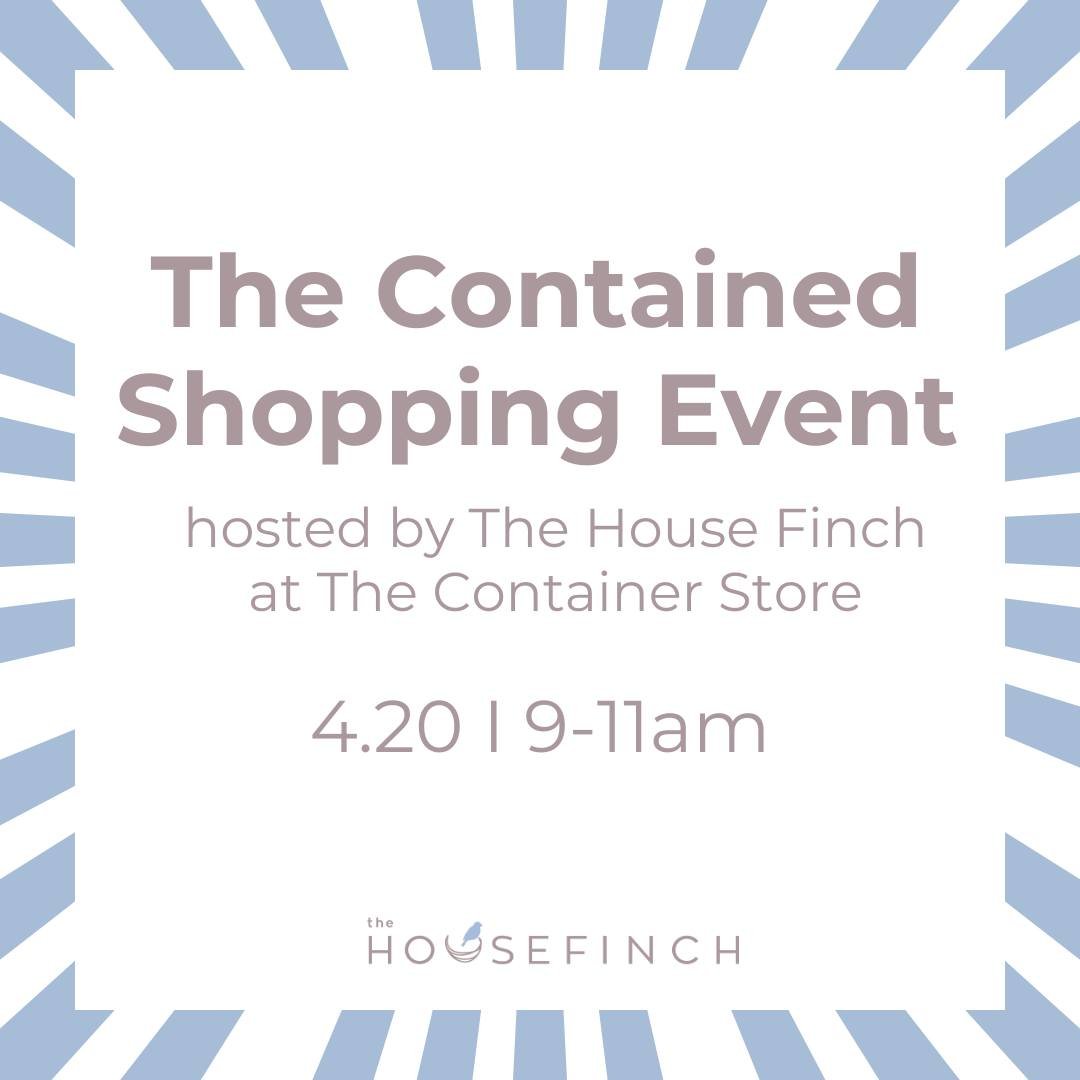 SATURDAY is our Contained Shopping Event at @thecontainerstore and we cannot wait!

Whether The Container Store overwhelms you or excites you we'd love to help YOU shop! Finding the right storage solution can be tricky but that's where we come in! Le
