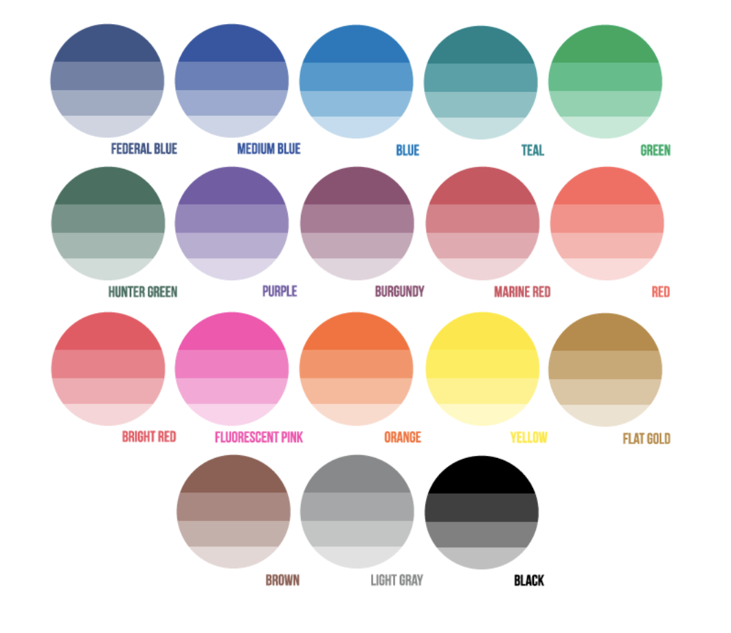 Riso Color Chart