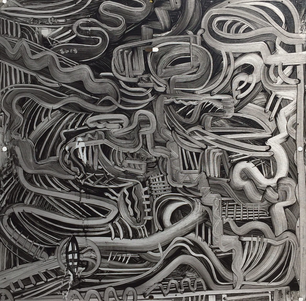 Particles,Sages and Waves, 2016, 28X28 inches, acrylic on aluminum