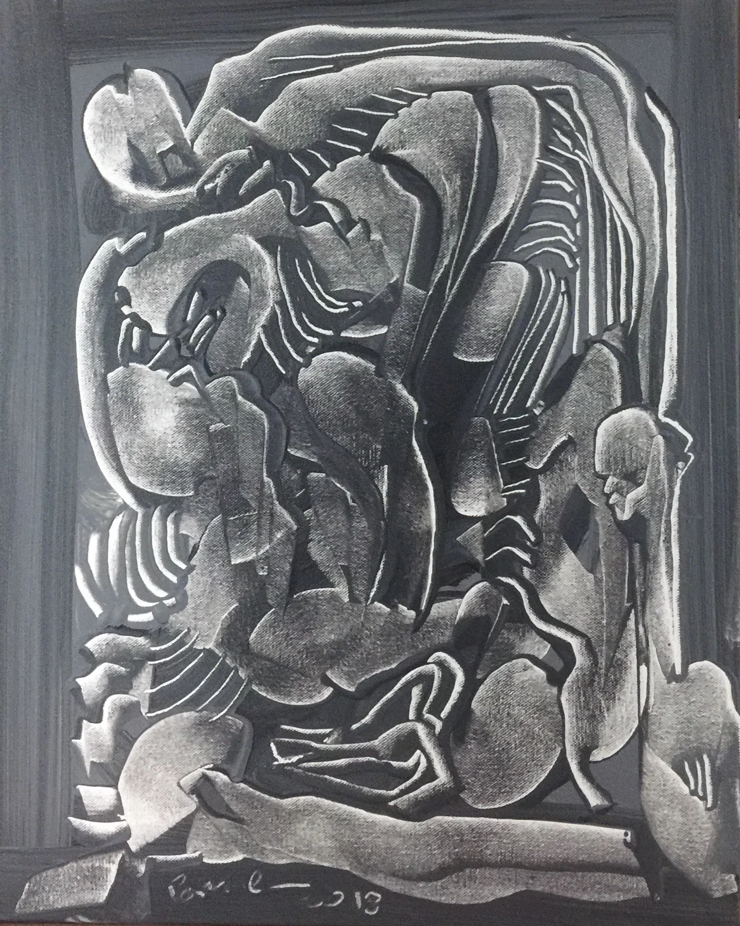 Body and Ground, 2018, 20X16 inches, acrylic on canvas